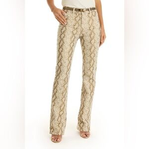 The Noli Shop ARIA FLARE JEAN - GOLD PYTHON